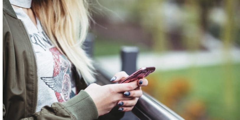 Social Media Distracted Woman