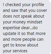 Intrusive Facebook Message